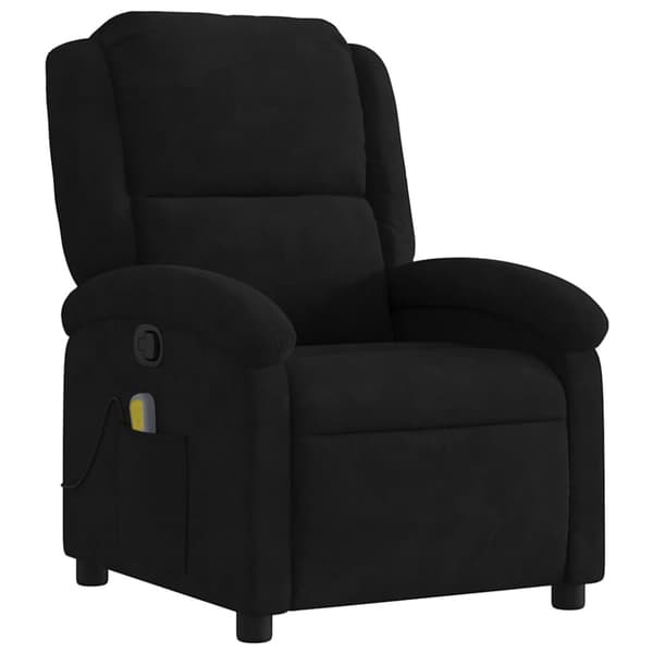 Massagefåtölj svart sammet