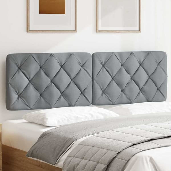 Headboard Cushion Light Grey 160 cm Fabric