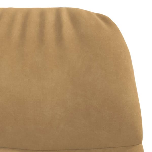 Vilstol med fotpall brun sammet