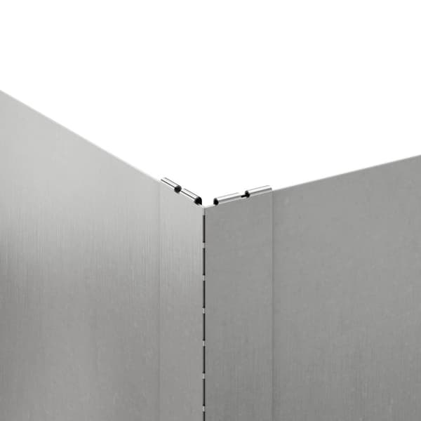 Kant för gräsmatta 4 st 100 x 60 x 20 cm Stål Silver