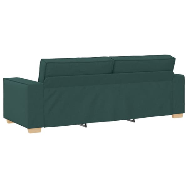 3-Sits soffa Mörkgrön 220 cm tyg