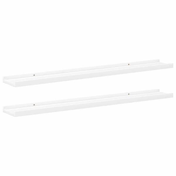 Tavellist 2 st vit 80x9x3 cm MDF