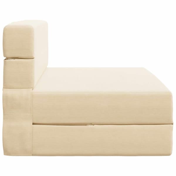 Fällbar Soffbed Gräddvit 70 x 72 x 60 cm Tyg