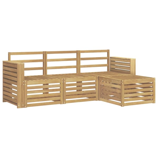 Utomhussoffset 4 pcs Vit 197,5 x 122,5 x 73 cm