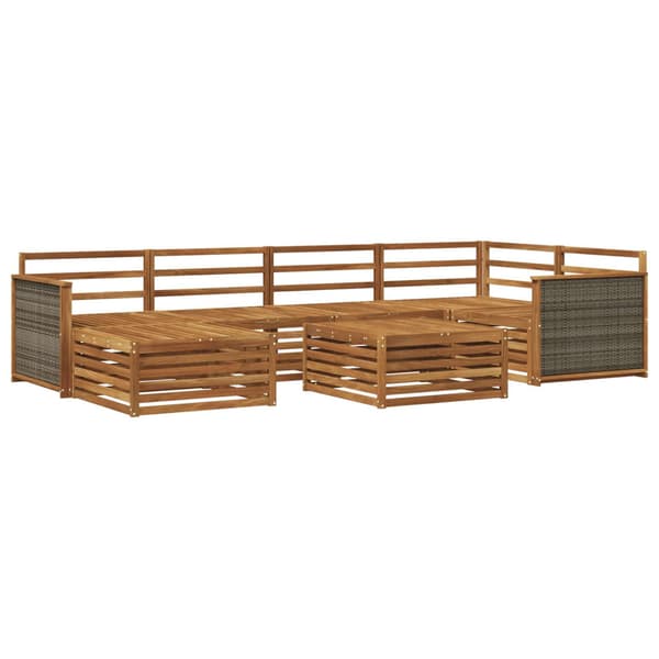 Utomhussoffset 7 pcs Naturlig