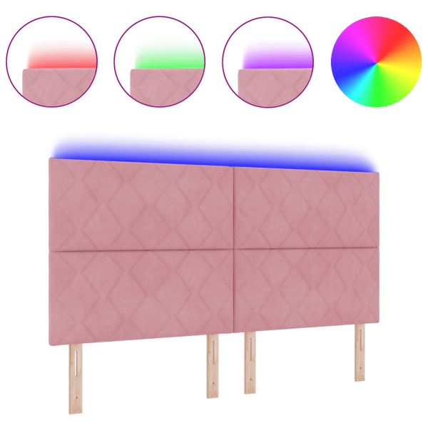 LED huvuddyna Rosa 180 cm Sammet