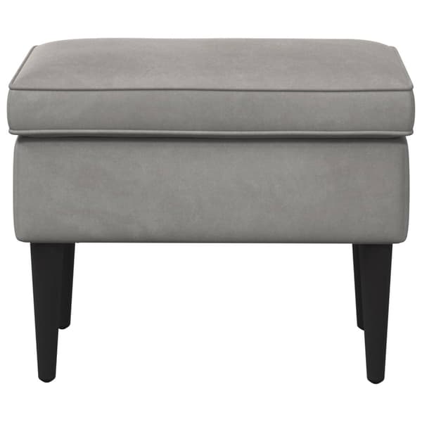 Fotpall Ljusgrå 55 x 35 x 41 cm Sammet