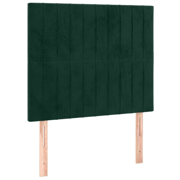 Ramsäng med madrass mörkgrön 80x200 cm sammet