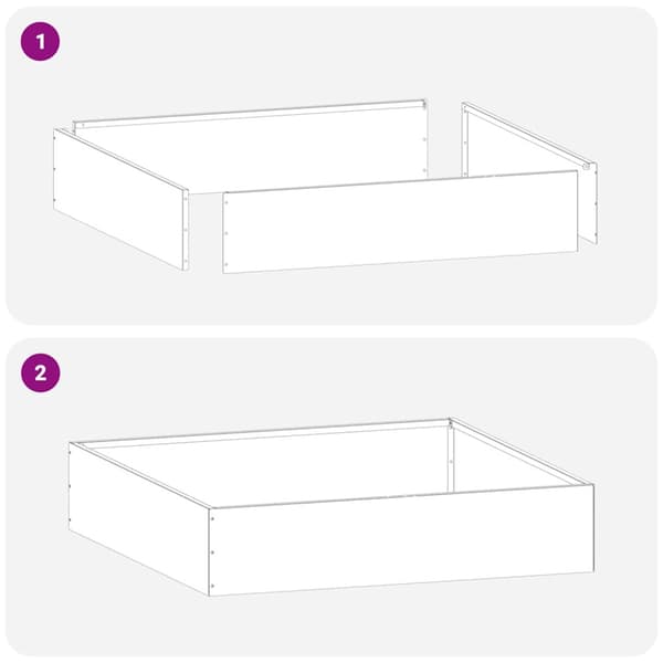 Kant för gräsmatta 6 pcs Silver 60 x 60 x 13 cm