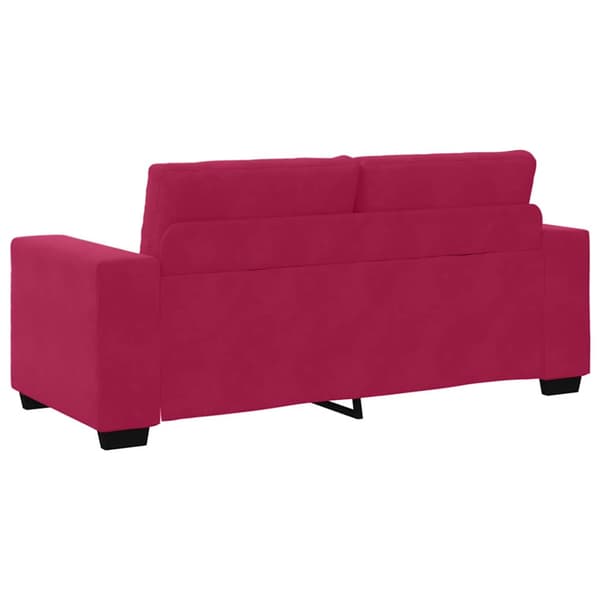 Tvåsitssoffa vinröd 180x77x82 cm sammet