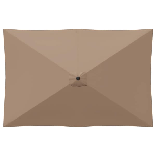 Trädgårdsparasol 200 x 300 cm Polyester Rektangulär Taupe