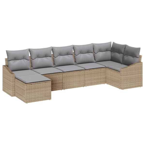 Soffset 7 st Beige konstrotting