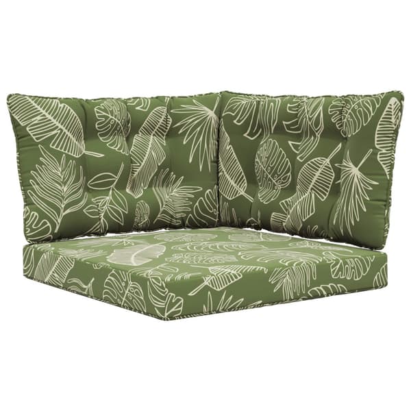 Utomhus Soffa Kudde 3 pcs Bladdesign Polyester