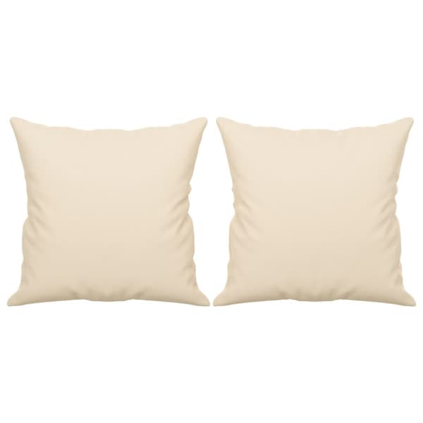 2-sitssoffa med prydnadskuddar beige 140 cm mikrofibertyg