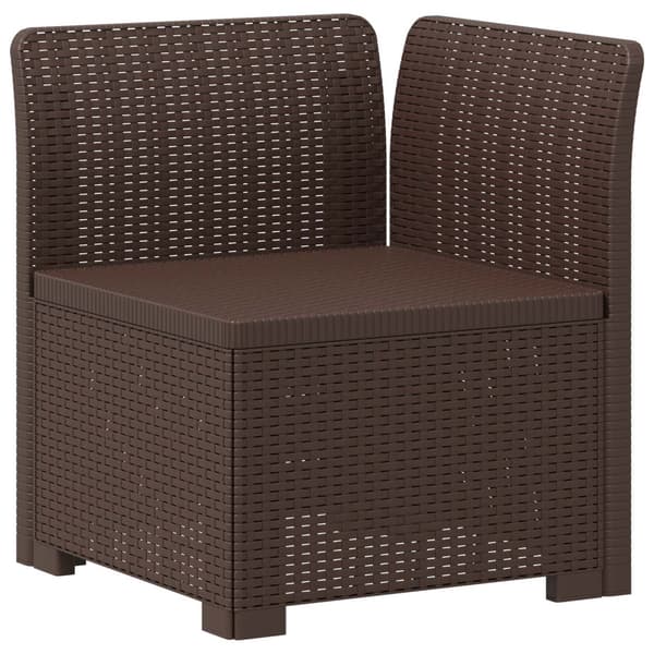 4-sits Trädgårdsoffa Rattan Look PP Brun