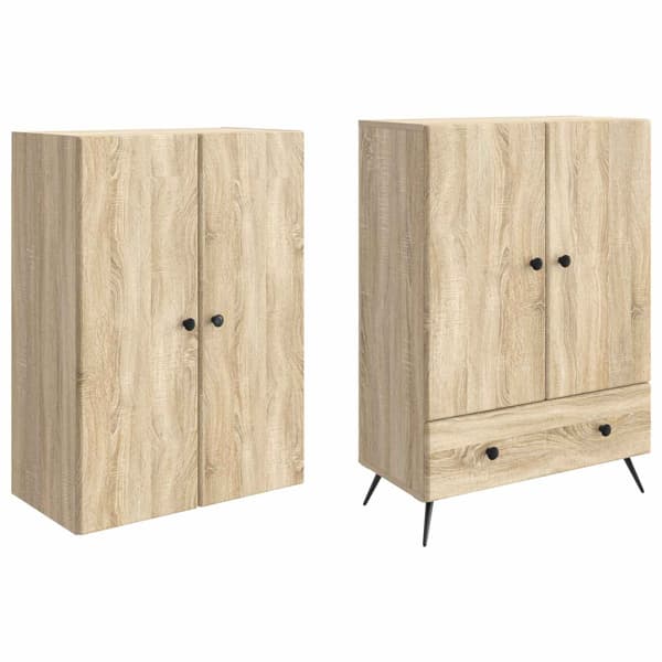 Skåpset 2 pcs Sonoma-ek Konstruerat trä