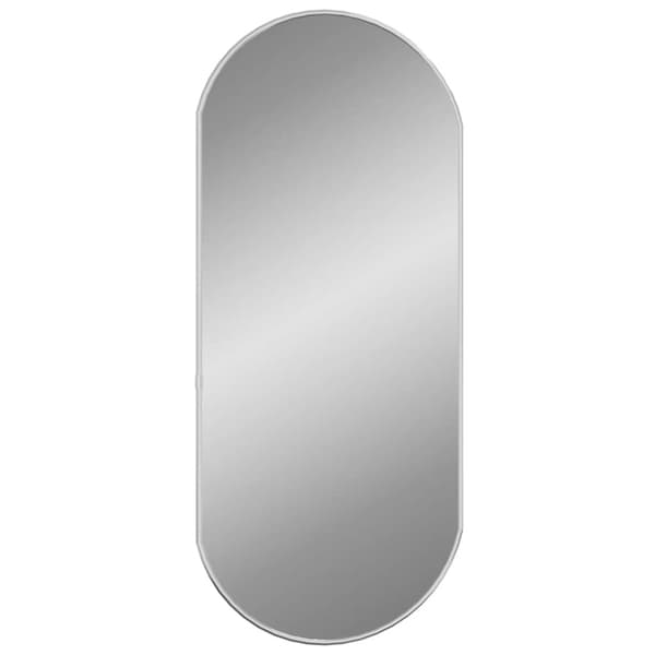 Väggspegel silver 70x30 cm oval