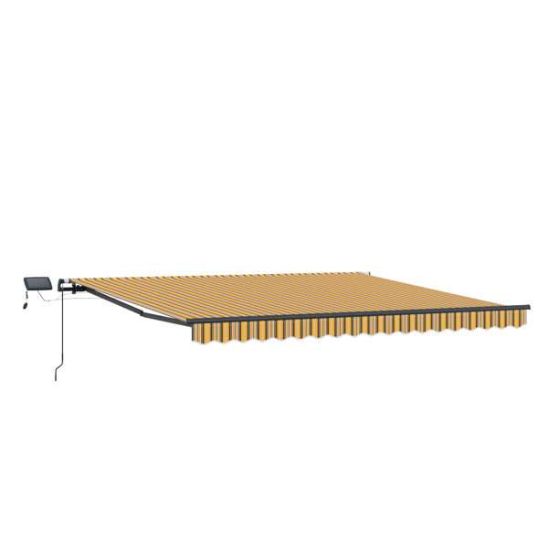 Utfällbar markis Flerfärgsdesign 450 ×300 cm tyg