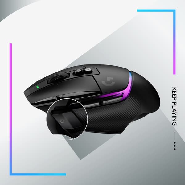 Logitech G G502 X Plus datormöss högerhand RF Trådlös Optisk 25600 DPI