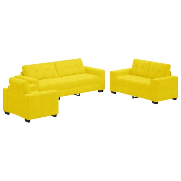 Soffset 3 pcs Gul 221 x 80 x 80 cm Sammet
