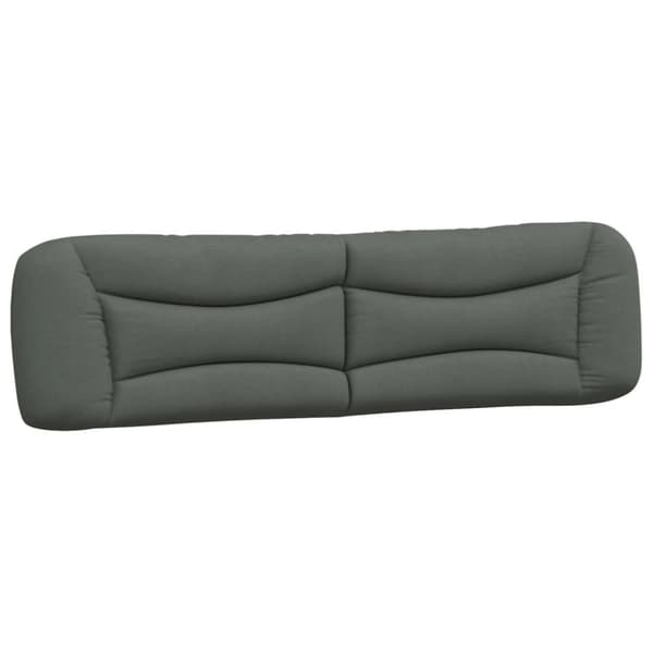 Bed Frame without Mattress "Hvar" Dark Grey 200x200 cm Fabric