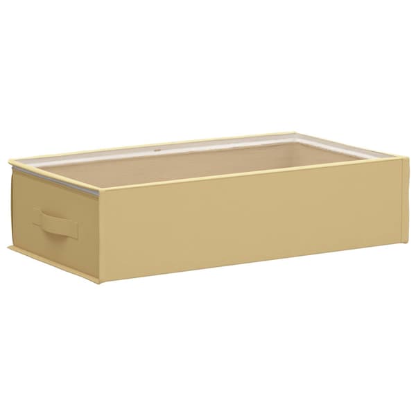 Förvaringslåda med transparent toppfönster 2 pcs Gräddvit