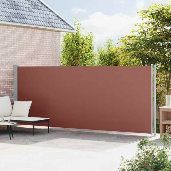 Infällbar sidomarkis 180x600 cm brun