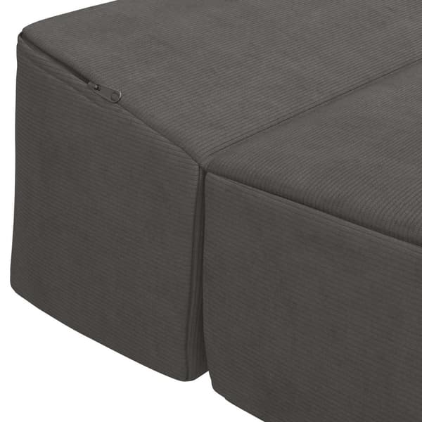 Fällbar Soffbed Mörkgrå 200 x 70 x 10 cm Kordread tyg