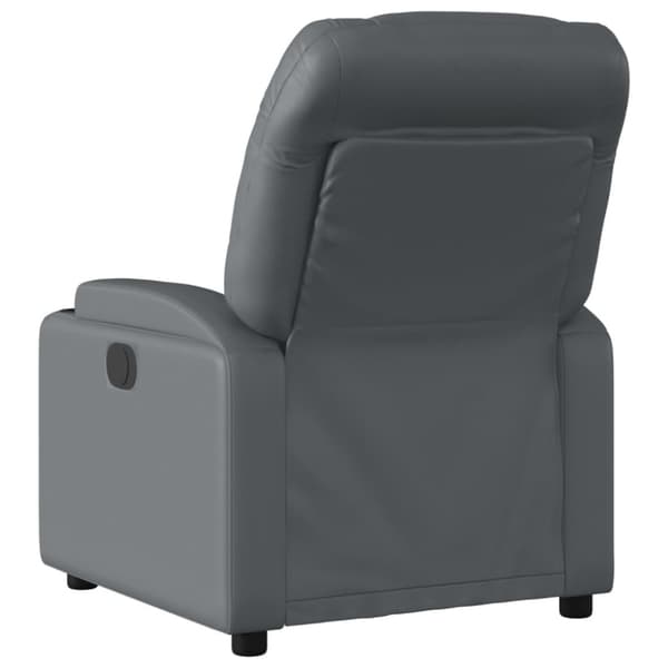 Massagefåtölj grå konstläder