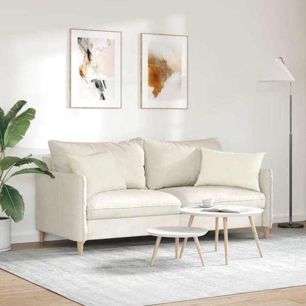 Sofakuddar 2 pcs Kräm 60 x 40 cm Kordread tyg