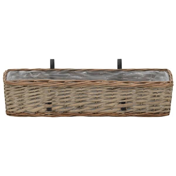 Balkonglåda 2 st korg med PE-foder 60 cm