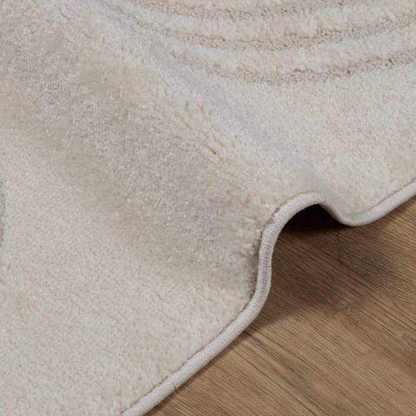 Områdesmattor Rektangulär GALATI Kräm 280 x 200 cm Polyester