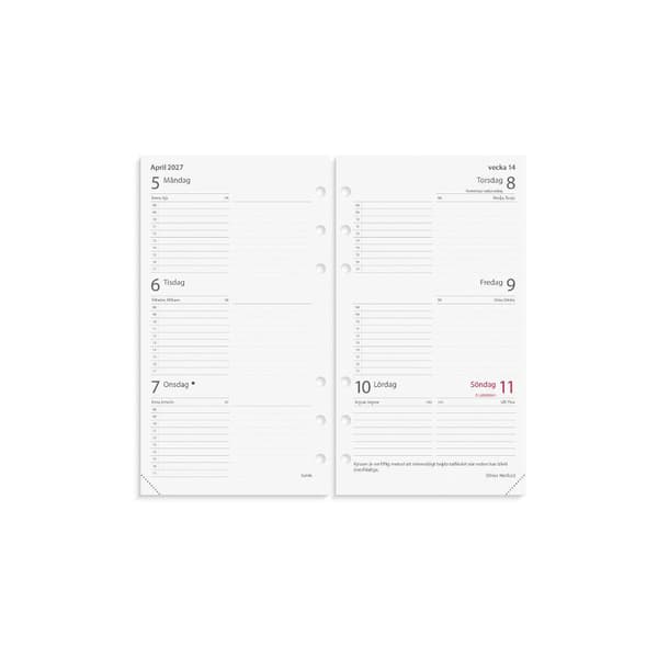 Regent Systemkalender 2027 skinn brun