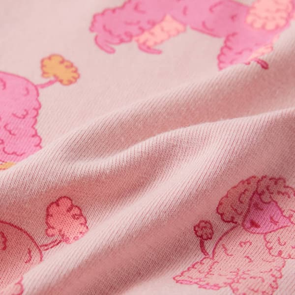 Barnpyjamas med korta ärmar ljusrosa 104