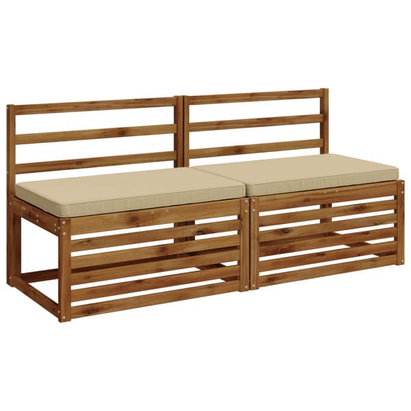 2-delade Bänk Kuddar VUGHT 2 st 100% Polyester Beige