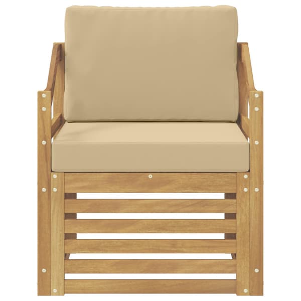 Utomhussoffa Polyester Vit och beige