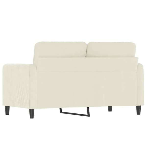 2-sitssoffa gräddvit 120 cm sammet