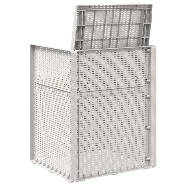 Trädgårdsmatstolar 2 pcs Vit och taupe PP