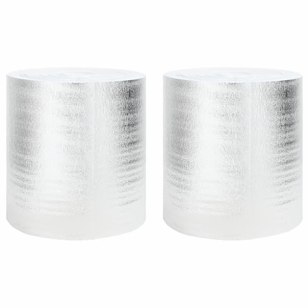 Värmereflektor för element 2 pcs Silver 25 x 0,5 m polyeten
