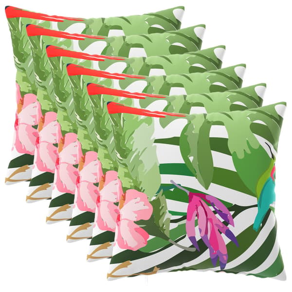 Kuddöverdrag 6 st HEERLEN Svart 35 x 35 cm Polyester