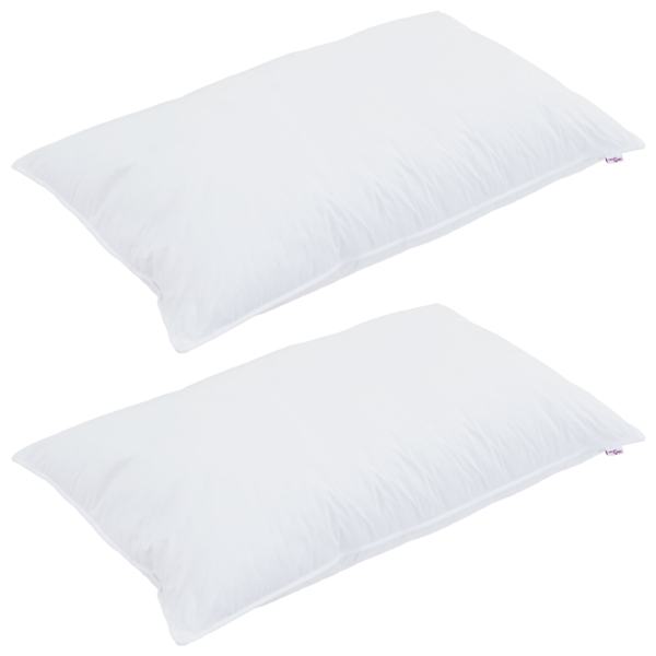 Kudde med kudde 2 pcs Vit 40 x 80 cm Bomull