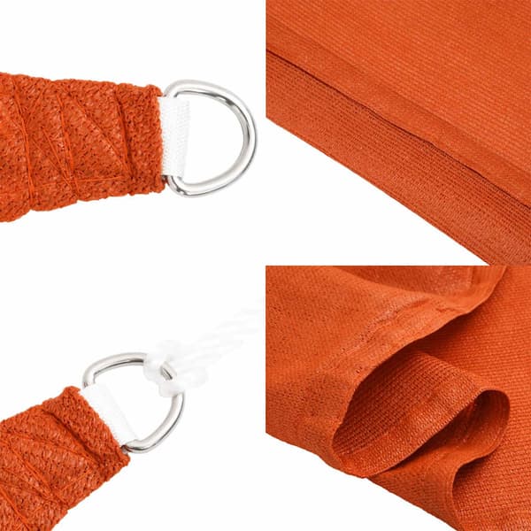 Solsegel 160 g/m² triangulär orange 3,6x3,6x3,6 m HDPE
