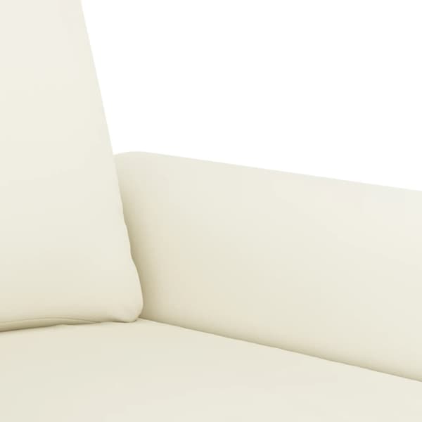 Soffa 2-sits gräddvit 140 cm sammet