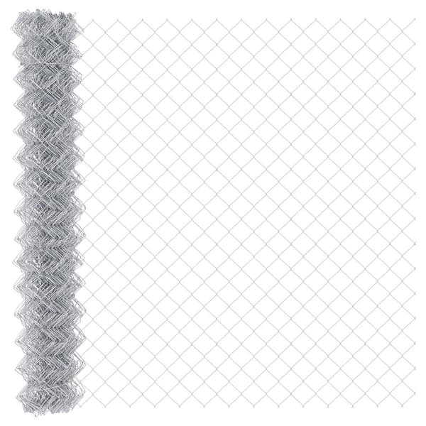 Stängsel med stolpe Silver 1,6 x 10 m Stål