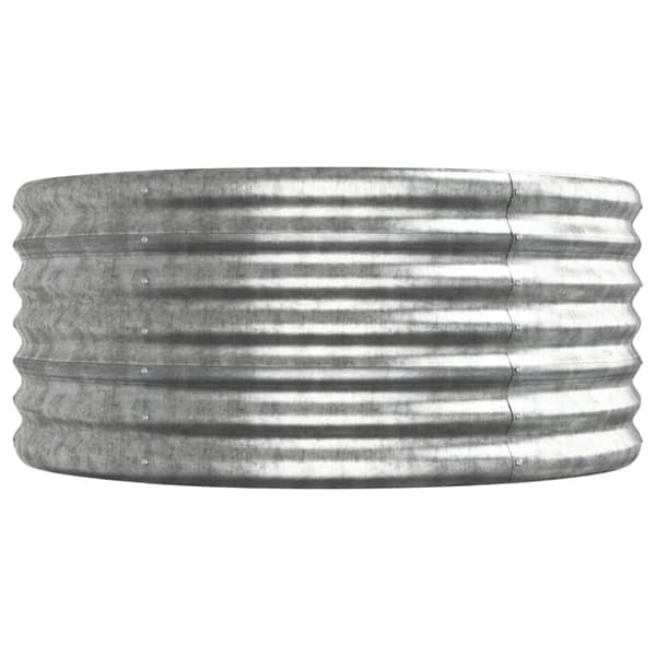 Odlingslåda galvaniserat stål 620x80x36 cm silver