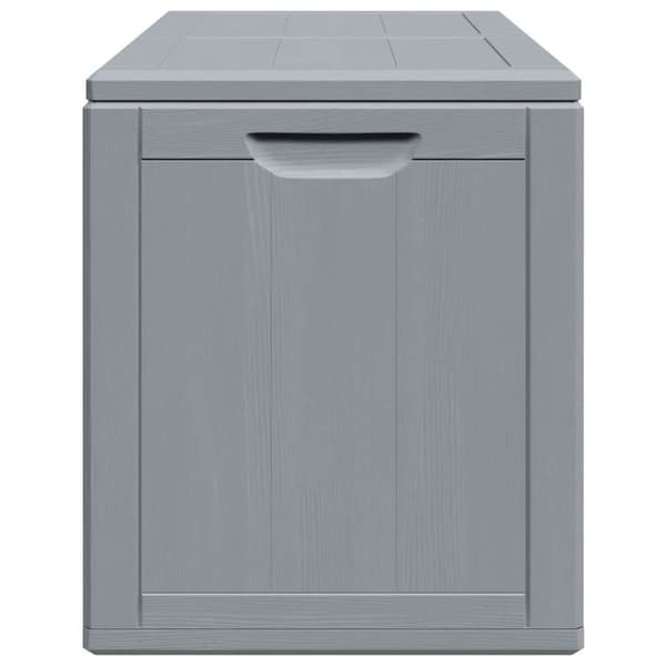 Dynbox 180 liter grå PP-träliknande