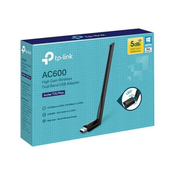 TP-Link Archer T2U Plus - nätverksadapter - USB 2.0
