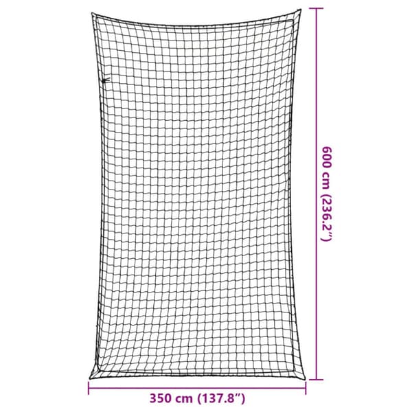 Lastnät med elastiskt rep svart 6x3,5 m PP