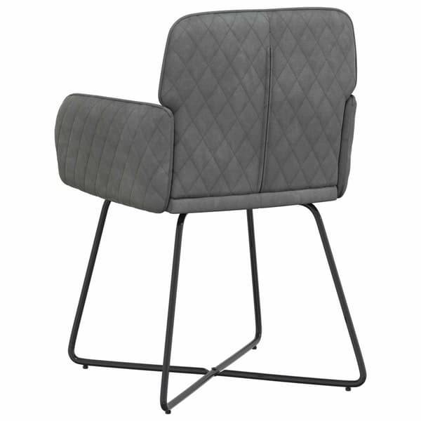 Matstolar 6 pcs Sammet Mörkgrå 59 x 56,5 x 86 cm