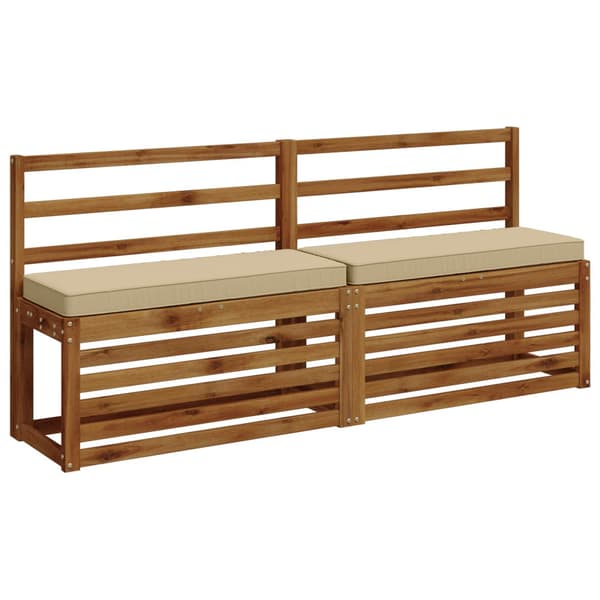2-delade Bänk Kuddar VUGHT 2 st 100% Polyester Beige